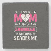 Funny Engineer mama, Engineer mama Stenen Onderzetter (Voorkant)