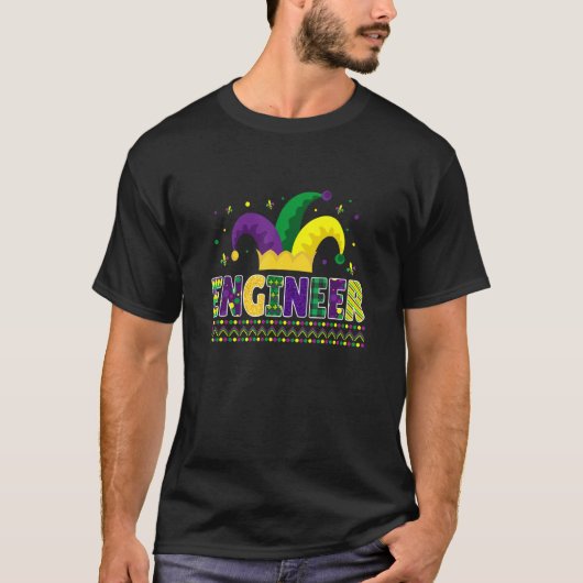Funny Engineer Mardigras Cute Engineer T-shirt (Voorkant)