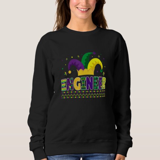 Funny Engineer Mardigras Cute Engineer Trui (Voorkant)