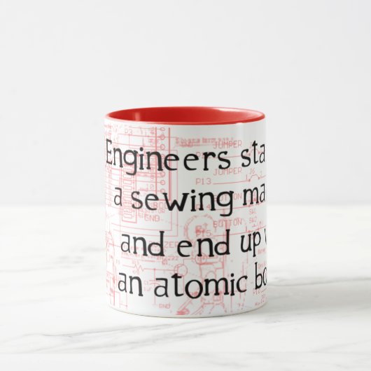 Funny Engineer Quote Mok (Midden)