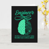 Funny Engineer Quotes Engineering Gezegde Kaart (Gele Bloem)