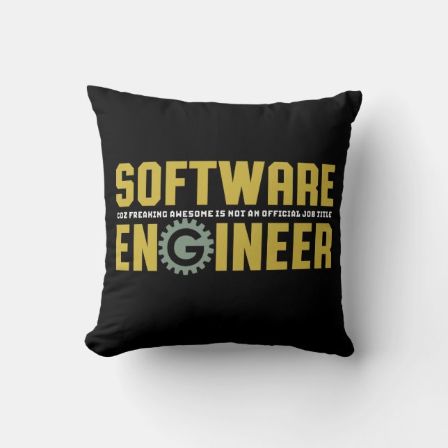 Funny Engineer Software Engineering and Programmer Kussen (Voorkant)