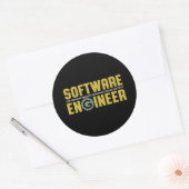 Funny Engineer Software Engineering and Programmer Ronde Sticker (Envelop)
