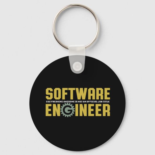 Funny Engineer Software Engineering and Programmer Sleutelhanger (Voorkant)