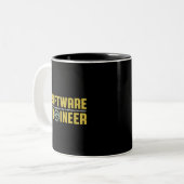 Funny Engineer Software Engineering and Programmer Tweekleurige Koffiemok (Voorkant links)