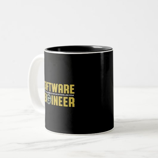 Funny Engineer Software Engineering and Programmer Tweekleurige Koffiemok (Voorkant links)