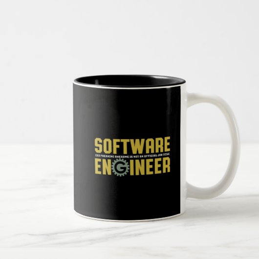 Funny Engineer Software Engineering and Programmer Tweekleurige Koffiemok (Rechts)
