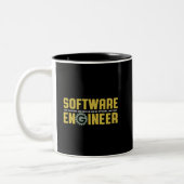 Funny Engineer Software Engineering and Programmer Tweekleurige Koffiemok (Links)