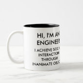 Funny Engineer Tweekleurige Koffiemok (Links)