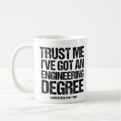 Funny Engineering Afstuderen Custom Engineer Gift Koffiemok (Links)