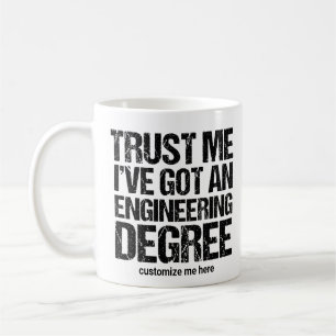 Funny Engineering Afstuderen Custom Engineer Gift Koffiemok