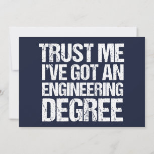 Funny Engineering Afstuderen Engineer Afstuderen Kaart