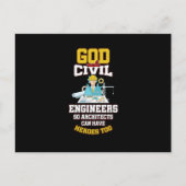 Funny Engineering Heroes God Made Civil Engineers Feestdagenkaart (Voorkant)