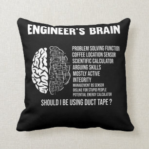Funny Engineering Humor Brain Engineer Joke Kussen