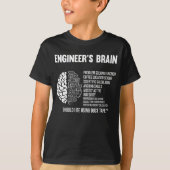 Funny Engineering Humor Brain Engineer Joke T-shirt (Voorkant)