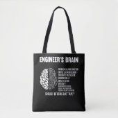 Funny Engineering Humor Brain Engineer Joke Tote Bag (Voorkant)