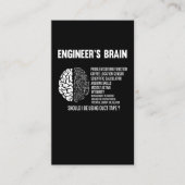 Funny Engineering Humor Brain Engineer Joke Visitekaartje (Voorkant)