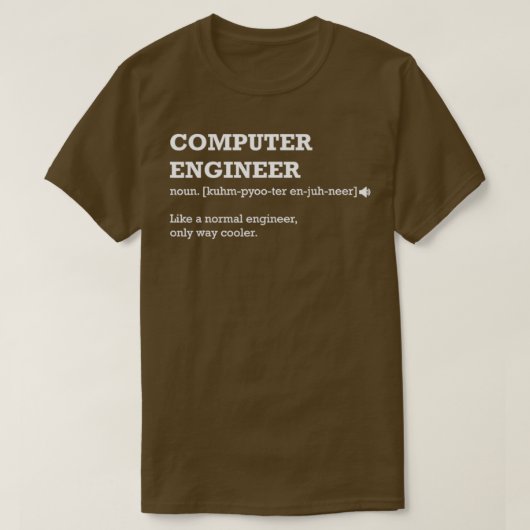 Funny Engineering Joke Definition Computer Enginee T-shirt (Design voorkant)