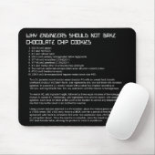 Funny Engineer's Recipe Mousepad Muismat (Met muis)