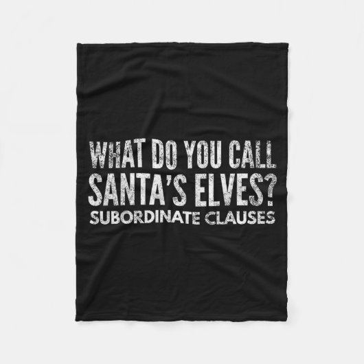 Funny Englieacher About Grammar And Christmas  Fleece Deken (Voorkant)