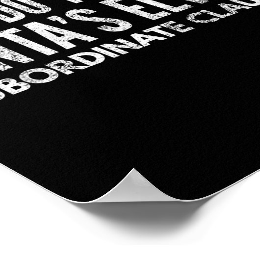 Funny Englieacher About Grammar And Christmas Poster (Hoek)