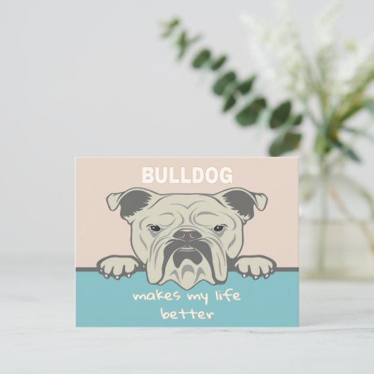 Funny English Bulldog Briefkaart (Staand voorkant)