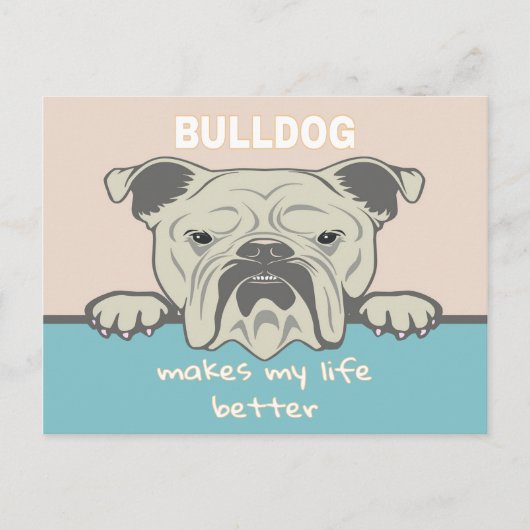 Funny English Bulldog Briefkaart (Voorkant)
