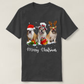 Funny English Bulldog Dog Merry Kerstparty Fa T-shirt (Design voorkant)