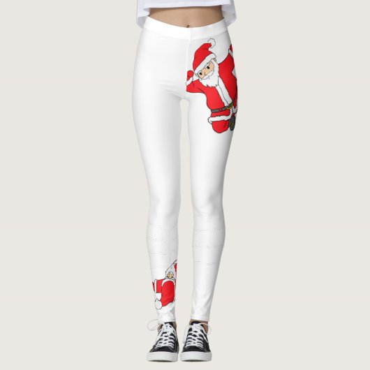 Funny English Bulldog Dog Tree kerstlampjes Xm Leggings (Voorkant)