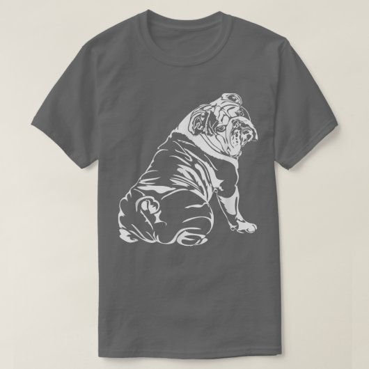 Funny English Bulldog hund t-shirt gift (Design voorkant)