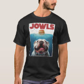 Funny English Bulldog Jowls British Bully Burger D T-shirt (Voorkant)