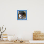 Funny English Bulldog Poster (Keuken)
