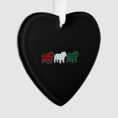 Funny English Bulldog Red Plaid Christmas Dog Love Ornament (voorkant)