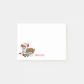 Funny English Bulldog Xmas Lights Post-it Notes (Voorkant)