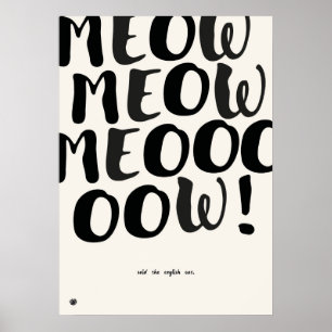 Funny English Cat Quote Art Print