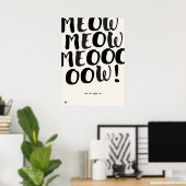 Funny English Cat Quote Art Print (Thuiskantoor)