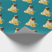 Funny English Mastiff Drink Beer Cadeaupapier (Hoek)