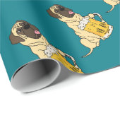 Funny English Mastiff Drink Beer Cadeaupapier (Rol Hoek)