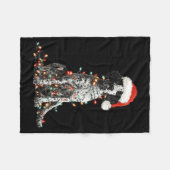 Funny English Setter Christmas Graphics Dog Lights Fleece Deken (Voorkant (Horizontaal))