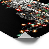 Funny English Setter Christmas Graphics Dog Lights Poster (Hoek)