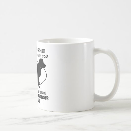 Funny ENGLISH SPRINGER SPANIEL design Koffiemok (Rechts)