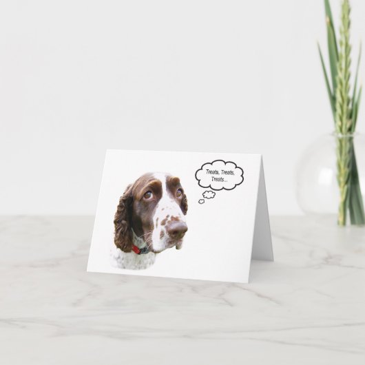 Funny English Springer Spaniel Treat Card Kaart (Voorkant)