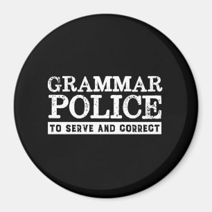 Funny English Teacher Grammar Police Magneet