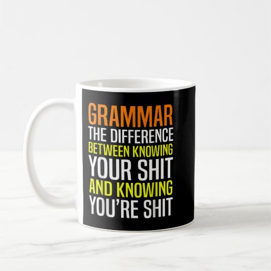 Funny English Teacher Grammar Police Sarcasm Koffiemok (Links)