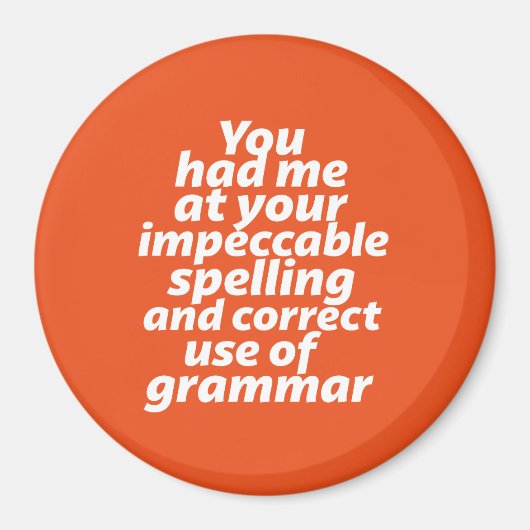 Funny English Teacher Humor Correct gebruik Gramma Magneet (Voorkant)