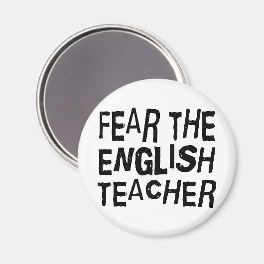 Funny English Teacher Magneet (Voorkant / Achterkant)