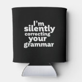 Funny English Teacher Silently Correction Grammar Blikjeskoeler (Achterkant)