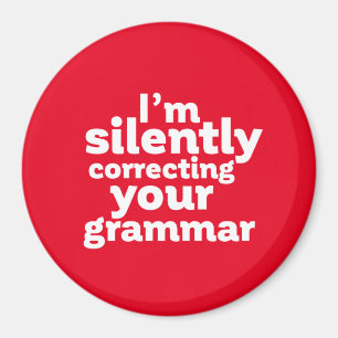 Funny English Teacher Silently Correction Grammar Magneet