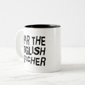Funny English Teacher Tweekleurige Koffiemok (Voorkant links)