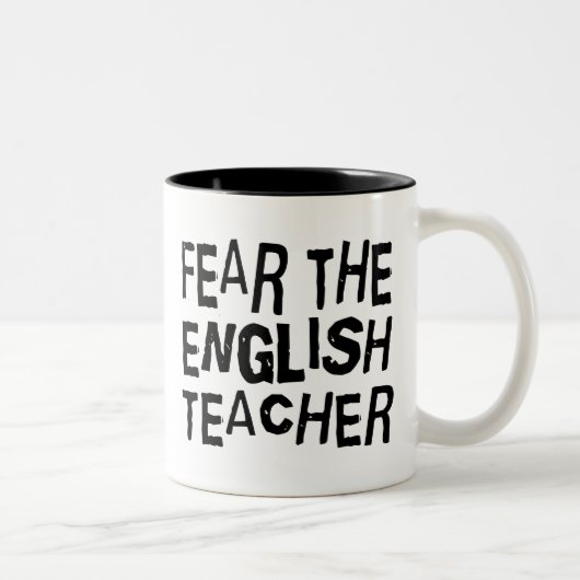 Funny English Teacher Tweekleurige Koffiemok (Rechts)